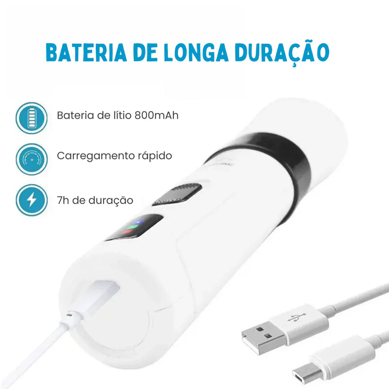 PetCare Trim — Lixa Elétrica Silenciosa e Segura para Unhas de Pets